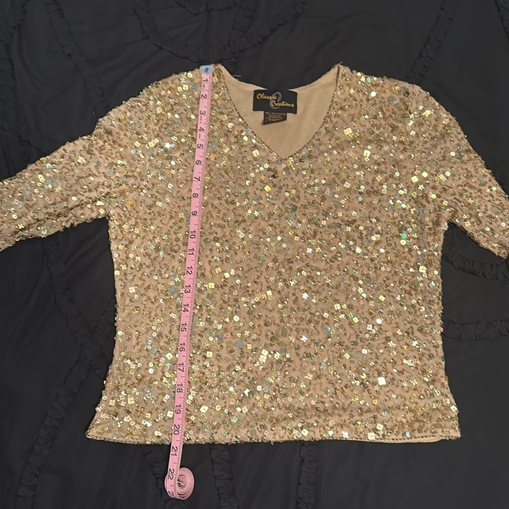 Gold sequined top - Picture 5 of 5